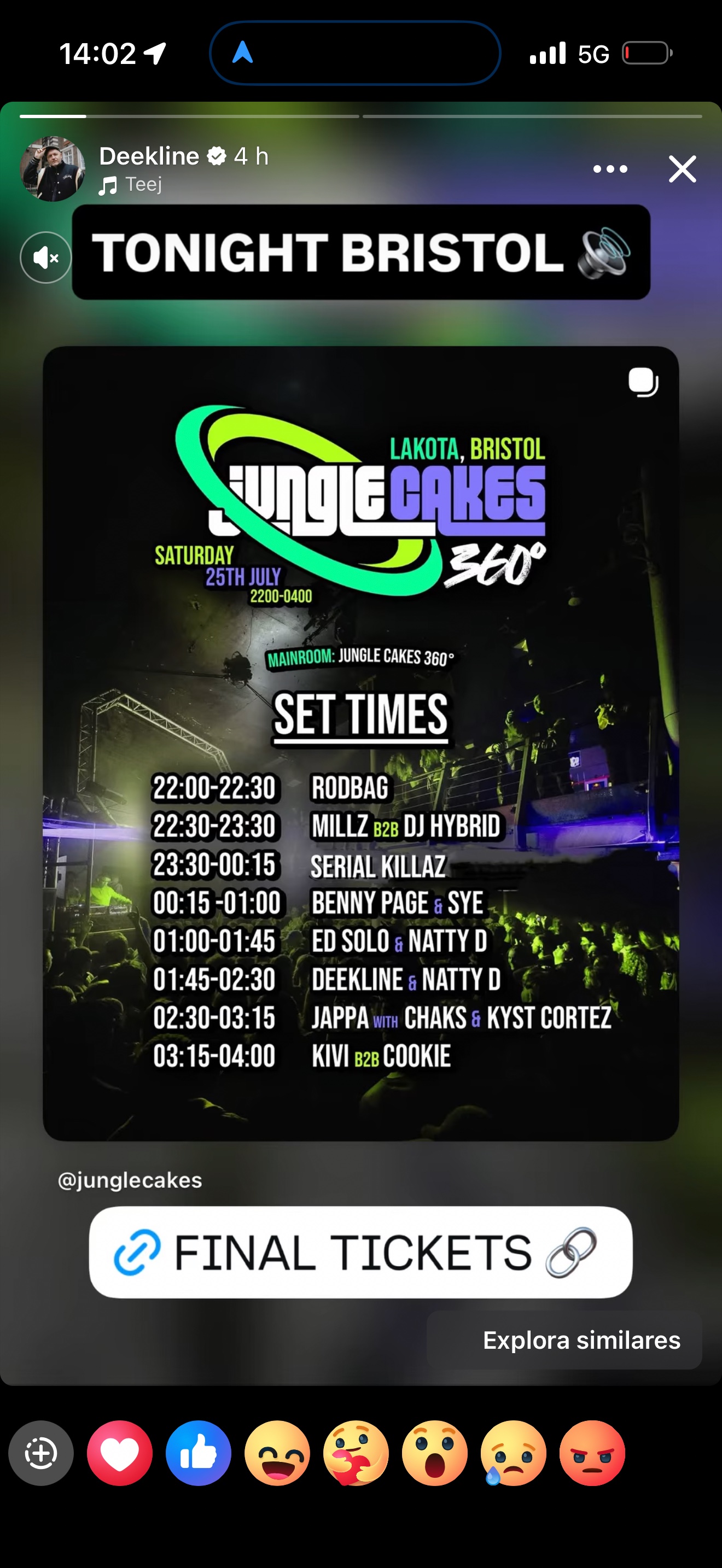 Jungle Cakes 360° poster · Bristol · 25 Jul 2026