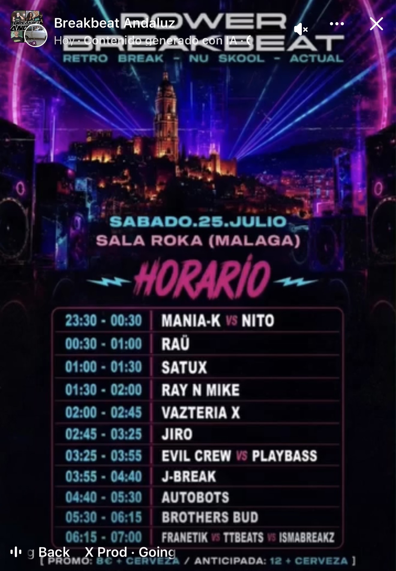 Cartel de Power Beat · Málaga · 25 jul 2026