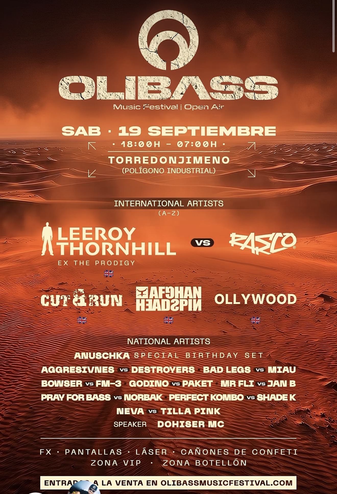 OLIBASS Music Festival | Open Air poster · Torredonjimeno · 19 Sept 2026
