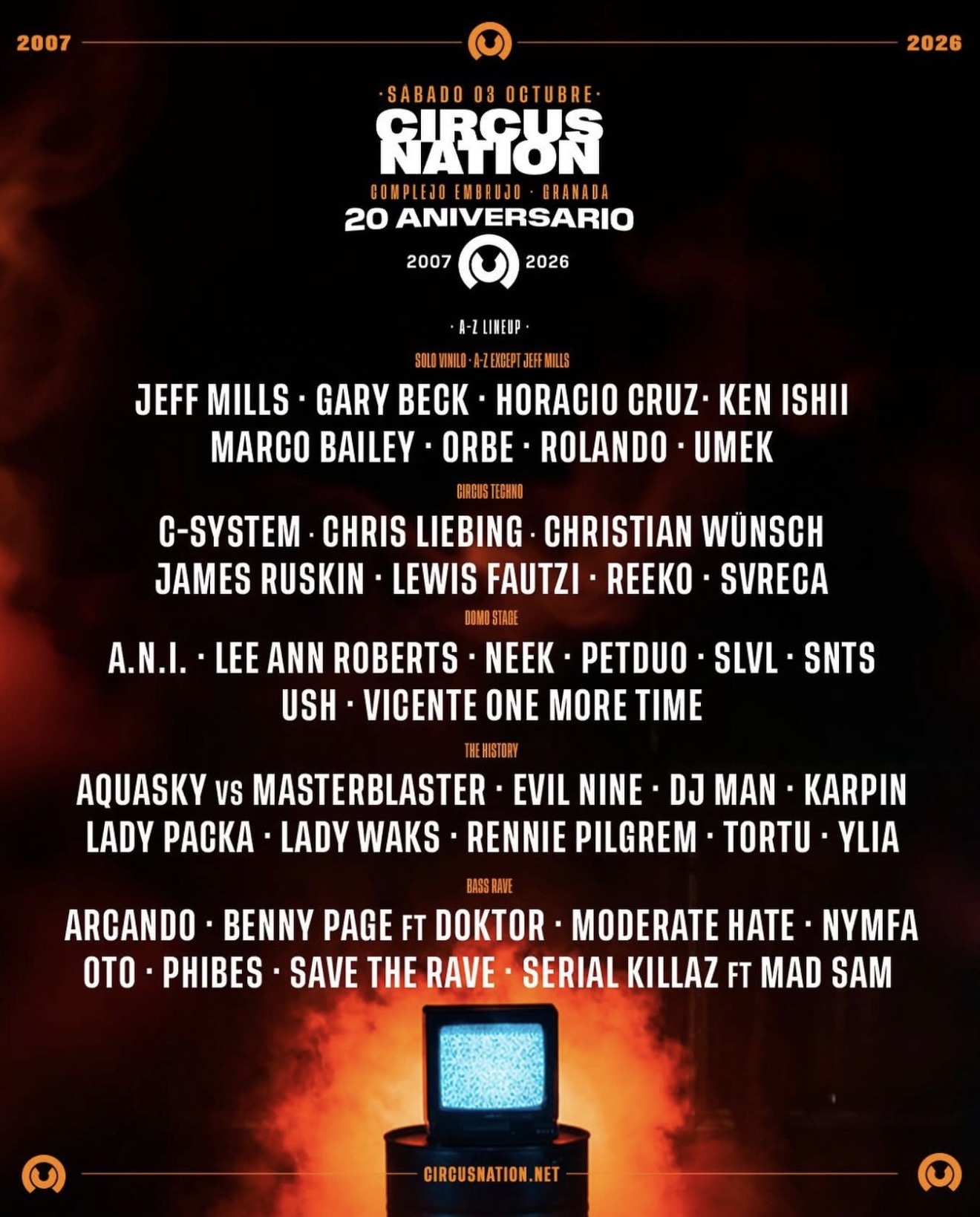 CIRCUS NATION poster · Granada · 3 Oct 2026