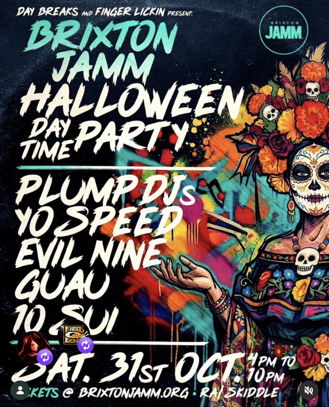 Brixton Jamm Halloween Day Time Party