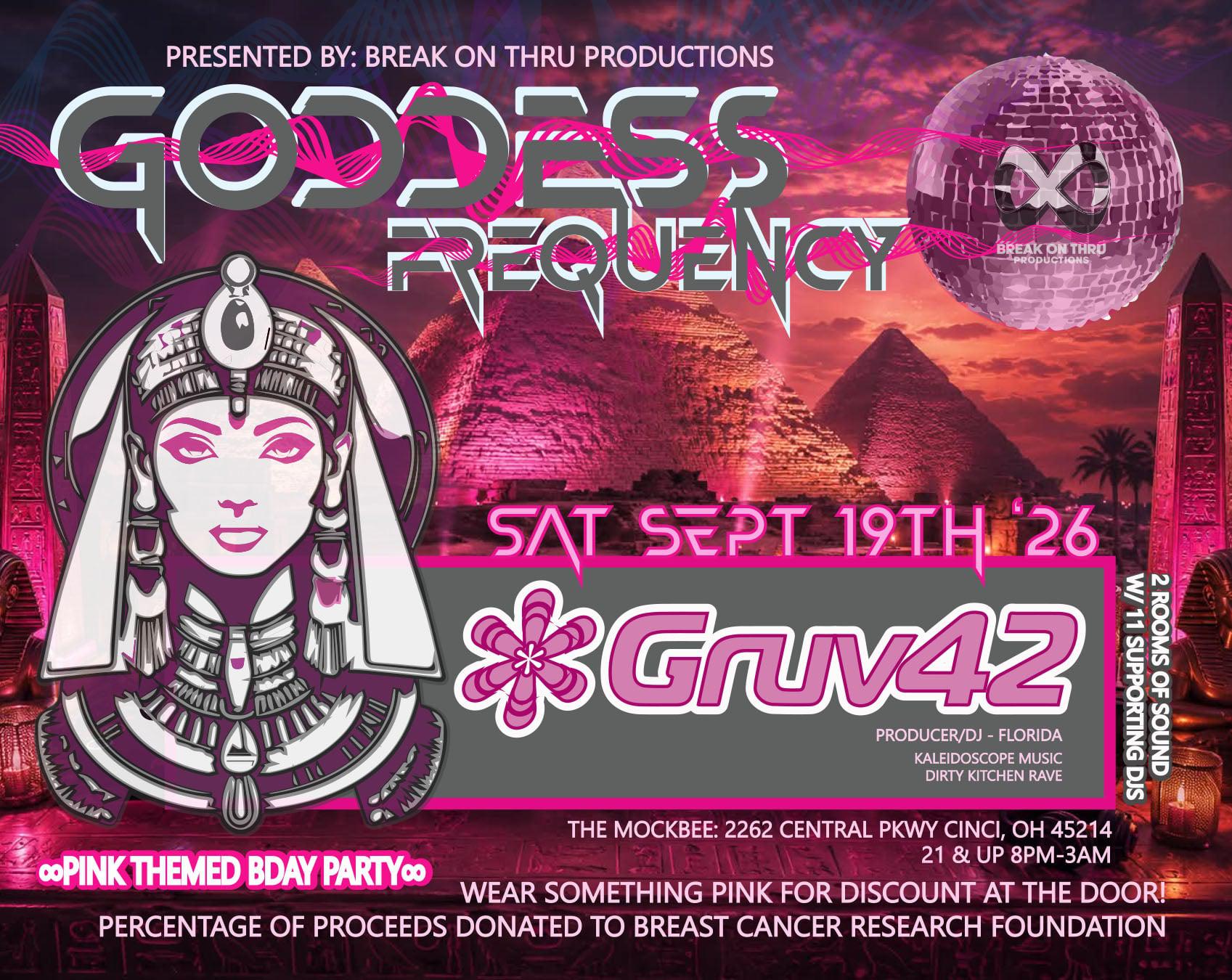 Goddess Frequency poster · Cincinnati · 19–20 Sept 2026
