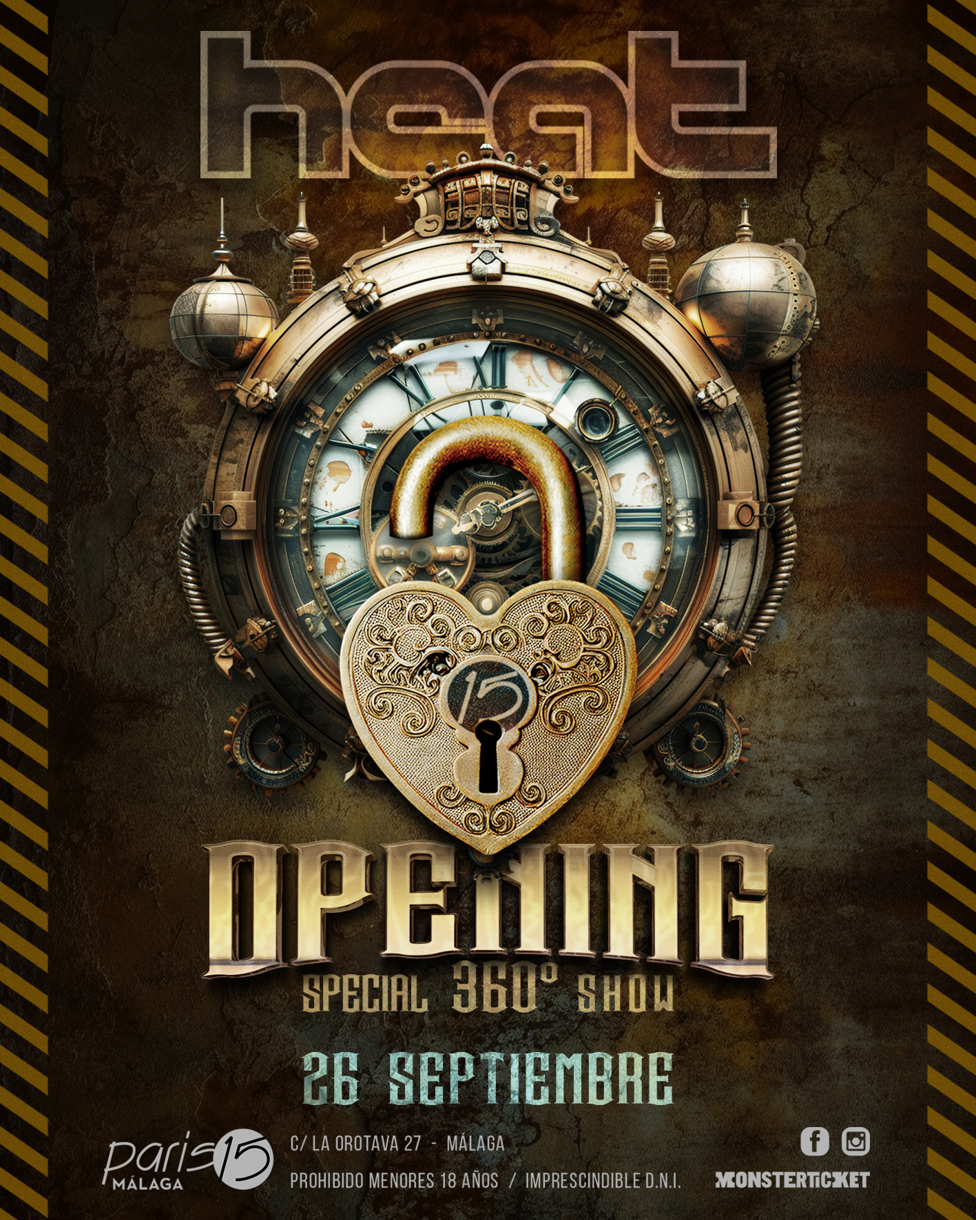 Cartel de HEAT Opening Special 360° Show · Málaga · 26 sept 2026