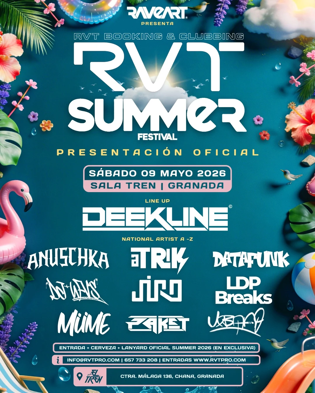 RVT by Raveart: Summer Festival 2026 (Presentación oficial) poster · Granada · 9 May 2026